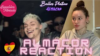 REACTING TO ALMACOR  BRILLOS PLATINO Benidorm Fest 2024 [upl. by Flavian]