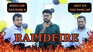 RAPIDFIRE WITH OAS TOPPERS BINDU SIR amp AMIT SIR oas oastoppers ocstoppers oasinterview opsc [upl. by Gaelan352]