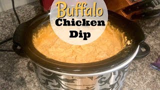 CROCKPOT BUFFALO CHICKEN DIP  EASY SUPER BOWL RECIPE [upl. by Kilbride]