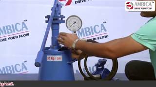 HYDRO TEST PUMP MANUALLY OPERATEDWORKING amp FULLY TROUBLESHOOTING  AMBICA MACHINE TOOLS INDIA [upl. by Lothar]