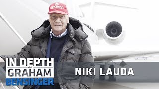 Niki Lauda takes reporter flying on his airplane [upl. by Harihat]