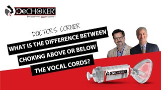 What is the difference between choking above or below the vocal cords [upl. by Amairam]