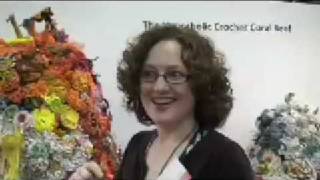 Hyperbolic Crochet Coral Reef  Harrogate Knitting and Sitching Show [upl. by Legnalos]