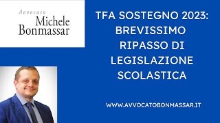 TFA SOSTEGNO 2023 CI VEDIAMO QUI httpswwwudemycomcourselegislazionescolasticagrupposcuola [upl. by Boycey]