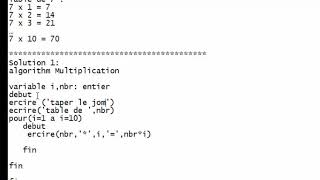 3Algorithme Darija Boucle pourExerciceAlgobox [upl. by Dyoll]