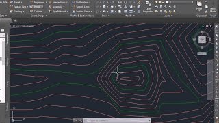 Autocad Civil 3D Import points and Create contours  surface [upl. by Mela951]