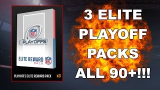 3 PLAYOFF ELITE PACKS  ALL 90 MUT 17 [upl. by Eyr]