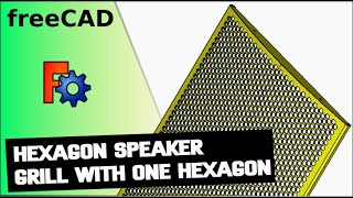 FreeCAD Parametric Curved Hexagon Mesh Speaker Grill With A Single Hexagon  Lattice 2 [upl. by Sedgewinn32]