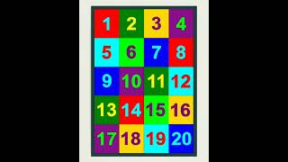 Learn number numbers number123 123 1to20englishcounting 1to20 1to20counting numbersong [upl. by Ellemrac]