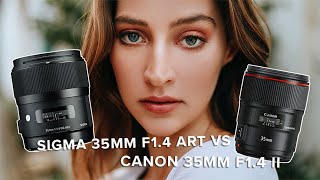 Sigma 35mm f14 ART vs Canon 35mm f14 II [upl. by Eivod]