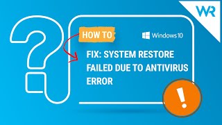 How to fix antivirus blocking System Restore error [upl. by Ecyor193]