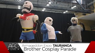 Armageddon Expo 2017 Tauranga  Brother Cosplay Parade APGLive [upl. by Gelb864]