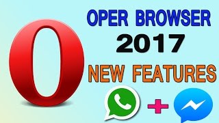 Use WhatsApp And Facebook Messenger Directly From Opera Browser  Opera New Feature 2017 [upl. by Aleakcim]