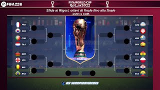 FIFA 22 • World CUP QATAR 2022 Sfida ai Rigori • ottavi di finale fino alla finale COM vs COM [upl. by Harol]