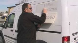 Vinyl Application  wwwTheSignChefcom Applying Vinyl Letters and Graphics to a Van [upl. by Gillie]