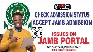 CHECK JAMB ADMISSION STATUS AND ACCEPT YOUR JAMB ADMISSION  JAMB CAPS 2024 [upl. by Jennee835]