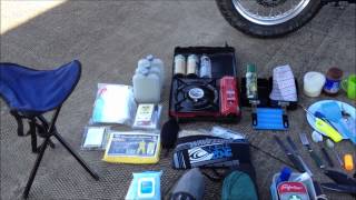 Motorcycle camping gear KLR 650 Video 1 [upl. by Aseen]