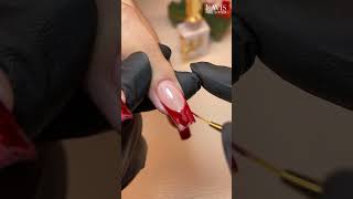 Elegant Glitter Red Nails for New Years Eve  Full Nail Tutorial  Nail School [upl. by Rhpotsirhc119]