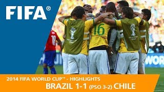 Brazil v Chile  2014 FIFA World Cup  Match Highlights [upl. by Obel]