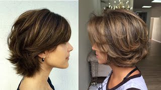 CORTES de PELO CORTOS 2021 Para MUJERES 40 50 60 [upl. by Noreg599]