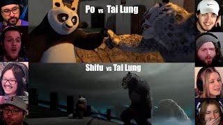 Po vs Tai Lung  Kung fu Panda 2008  Reaction Mashup  kungfupanda [upl. by Haroppiz]