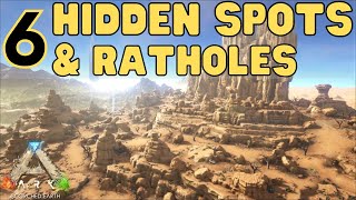 6 Best Hidden Base Locations amp Ratholes on Scorched Earth  Ark Survival Evolved [upl. by Kalmick]