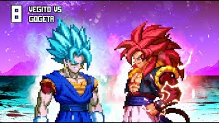 WhatIf 8 Super Saiyan 4 Gogeta VS Super Saiyan Blue Vegito [upl. by Carlene]