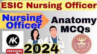 RRB Nursing Officer Exam  Esic AiiMS Exam preparation MCQ Anatomy MCqs [upl. by Mota734]