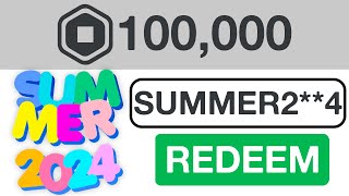 NEW SUMMER ROBLOX PROMO CODE GIVES FREE ROBUX Roblox July 2024 [upl. by Nataniel772]