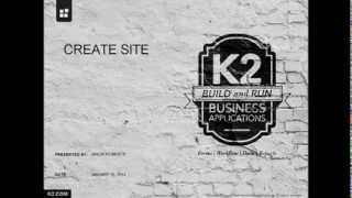 K2 Designer Wizard  Create Site [upl. by Myrta]