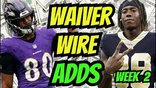 Week 2 Waiver Wire Adds  Fantasy Football 2024 [upl. by Edme627]