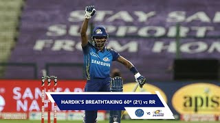 Hardik Pandyas Breathtaking 60 Against Rajasthan Royals [upl. by Airdnaxila]