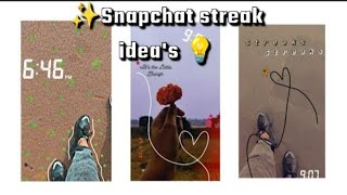 ✨Snapchat streak ideas💡 creative streaksnapchat story ideas💫 [upl. by Dwinnell909]