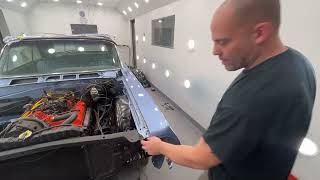 Installing the drivers front fender on a 64 impala convertible [upl. by Valentijn]