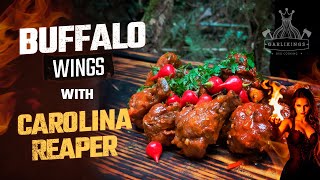 EXTREME Buffalo Wings with CAROLINA REAPER Sauce in the Wild  ASMR  ultra SPICY sauce 🌶🌶🥵🥵🥵 [upl. by Motch]