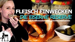 Fleisch im Glas  Hackfleisch einwecken  einfach amp schnell [upl. by Zednanref]