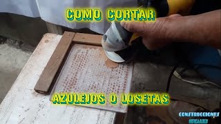 2 Formas de cortar  Azulejos o losetas en círculos  También puede cortar en seco o con agua [upl. by Nannek745]