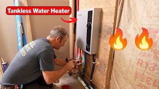 Electric Instant Tankless Water Heater 🔥 Garage Home Office Bathroom [upl. by Akimrej]