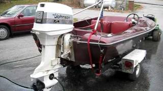 Checkmate speedboat with Johnson 70hp outboard [upl. by Hoshi]