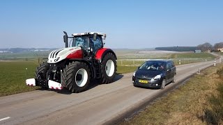 Steyr Terrus 6270cvt TEST mit AGRIbumper Frontgewicht Tractorbumper Unterfahrschutz [upl. by Yvette]