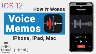 iOS 12  Voice Memos App  How It Works  Techie Prashant  HINDI [upl. by Slack191]