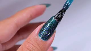 Teal Jelly Flakie Polish  Ophelia nailpolishcolours nailpolishcolours nailpolishswatch [upl. by Chien]