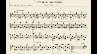 Partitura de Romance Anónimo para Guitarra Clásica [upl. by Nyrahtak]