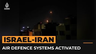 Video shows Iranian air defence systems activate during Israeli attack  AJ Shorts [upl. by Combs902]