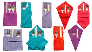 9 Silverware Pocket Ideas From A Napkin [upl. by Jarnagin]