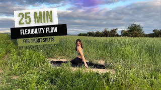 25 MIN FLEXIBILITY FLOW  get your front splits  No Equipment I Stretch and Strengthen [upl. by Gnanmos]