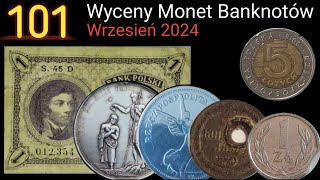 101 Wyceny Monet Banknotów Destruktów Wrzesień 2024 [upl. by Pierce187]