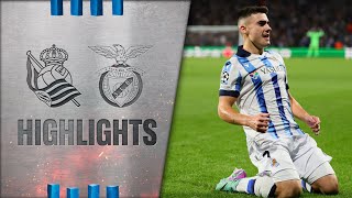 HIGHLIGHTS  Champions League  J4  Real Sociedad 3  1 SL Benfica [upl. by Eeresid981]