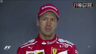 Vettel Talks About Bottas Start 2017 Austrian GP [upl. by Nylteak3]