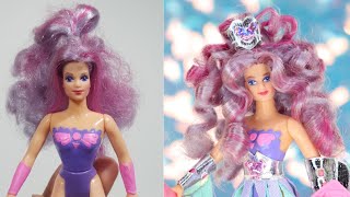 Use Straws to Curl Doll Hair  1980s Vintage SheRa Princess of Power Figure  Spinnerella Makeover [upl. by Sapienza74]